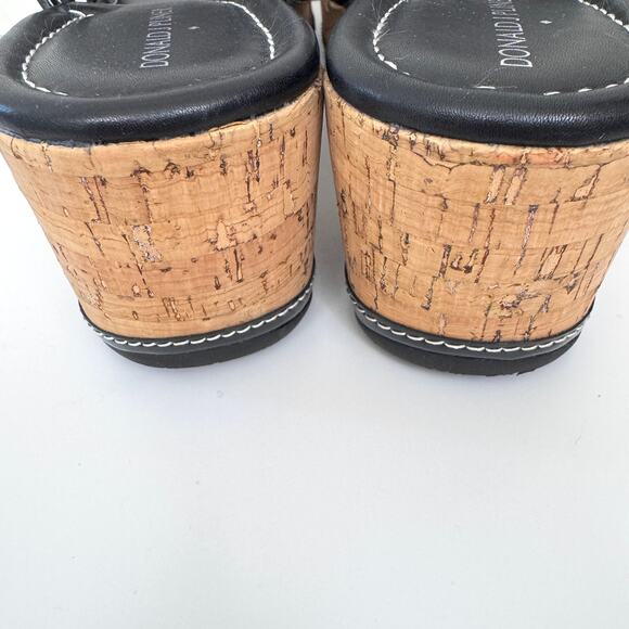 Donald J Pliner Womens Salma Slide Wedge Sandals Size 10 Patent Leather Black - Picture 8 of 9